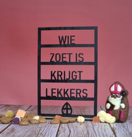 Venster Wie zoet is krijgt lekkers - Image 3